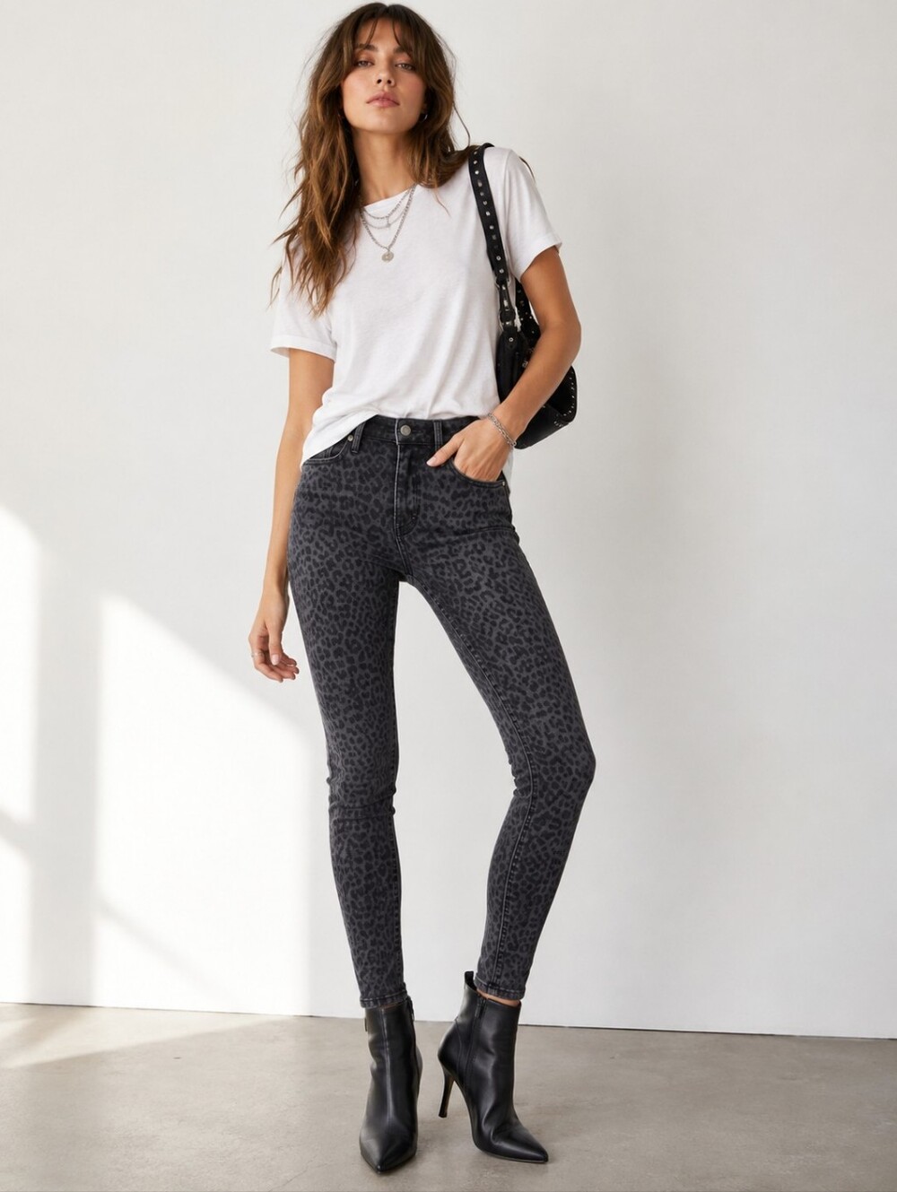 Lucky Brand Charlie Skinny Leopard Jeans
